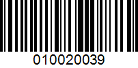 Barcode for 010020039