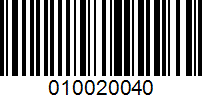 Barcode for 010020040