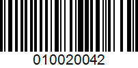 Barcode for 010020042