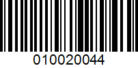 Barcode for 010020044