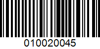 Barcode for 010020045