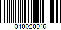 Barcode for 010020046