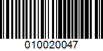 Barcode for 010020047