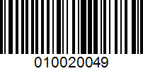 Barcode for 010020049