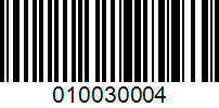 Barcode for 010030004