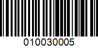 Barcode for 010030005