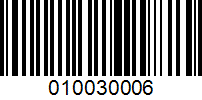 Barcode for 010030006