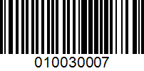 Barcode for 010030007