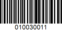 Barcode for 010030011