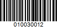 Barcode for 010030012