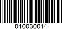 Barcode for 010030014