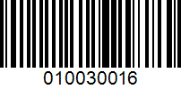 Barcode for 010030016