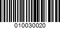 Barcode for 010030020