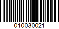 Barcode for 010030021