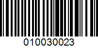 Barcode for 010030023