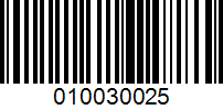 Barcode for 010030025