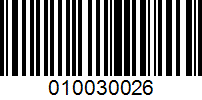 Barcode for 010030026