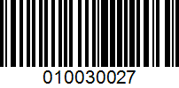 Barcode for 010030027