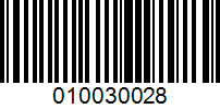 Barcode for 010030028