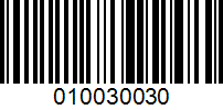 Barcode for 010030030