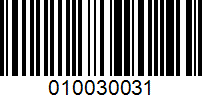 Barcode for 010030031