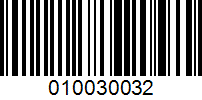 Barcode for 010030032