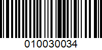 Barcode for 010030034