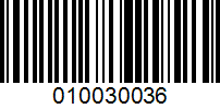 Barcode for 010030036