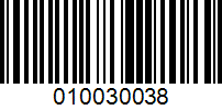 Barcode for 010030038