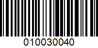 Barcode for 010030040