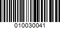 Barcode for 010030041