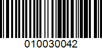 Barcode for 010030042