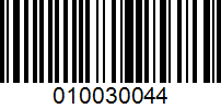 Barcode for 010030044