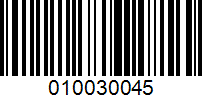 Barcode for 010030045