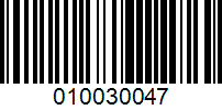 Barcode for 010030047