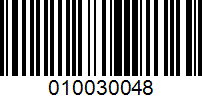 Barcode for 010030048