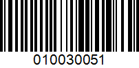 Barcode for 010030051