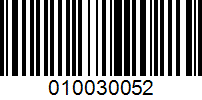 Barcode for 010030052