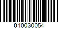 Barcode for 010030054