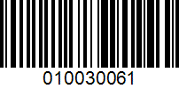 Barcode for 010030061