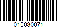 Barcode for 010030071