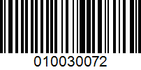 Barcode for 010030072