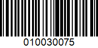 Barcode for 010030075