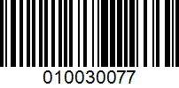 Barcode for 010030077