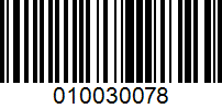 Barcode for 010030078