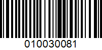 Barcode for 010030081