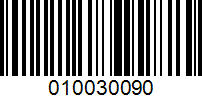 Barcode for 010030090