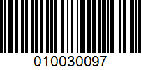 Barcode for 010030097