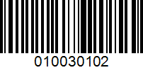 Barcode for 010030102