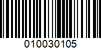 Barcode for 010030105